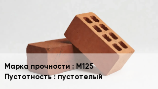 Кирпич М125 пустотелый